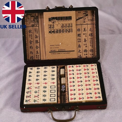 Vintage mahjong rare 144 - vintage, tiles