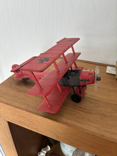 Red baron triplane aircraft - triplane,