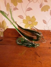 Vintage Murano  Green Glass
