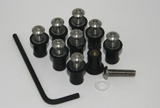 Ducati Wind Screen Shield screws, bolts & rubbers kit 848 1098 1198 STAINLESS