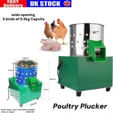 Poultry Plucker Machine Stainless Steel 30cm Auto Drum Quail Plucker Farm Home 