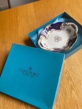 Coalport Panel Cobalt dish in original box