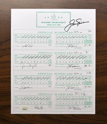 Jack nicklaus signed 1986 - nicklaus,