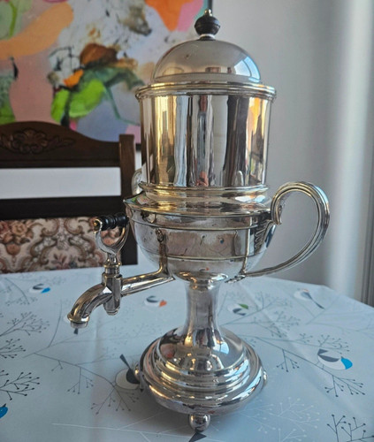 Silver plate samovar tea - plate,