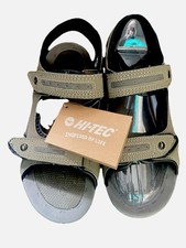 Hi-Tec Owaka Adjustable Walking Sandals NWT Khaki Brown - UK SIZE 7 Unisex