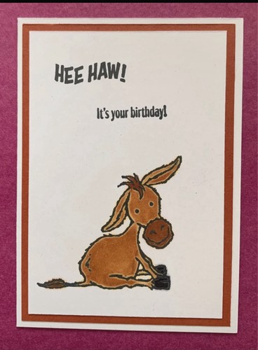 Cute donkey birthday - donkey, card