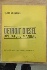 detroit 53 series diesel industrial & marine engine operators manual book