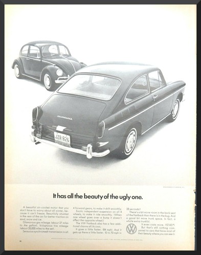 Volkswagen fastback car ad - car,