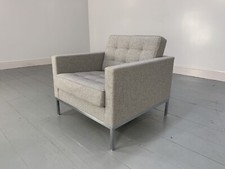 Knoll Studio "Florence Knoll" Lounge Chair Armchair - In Grey Wool