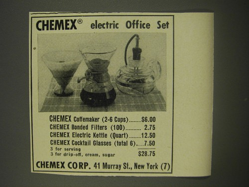 1956 chemex coffeemaker - 1956,