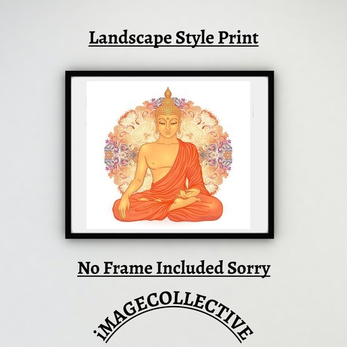Buddha print picture - buddha , a4