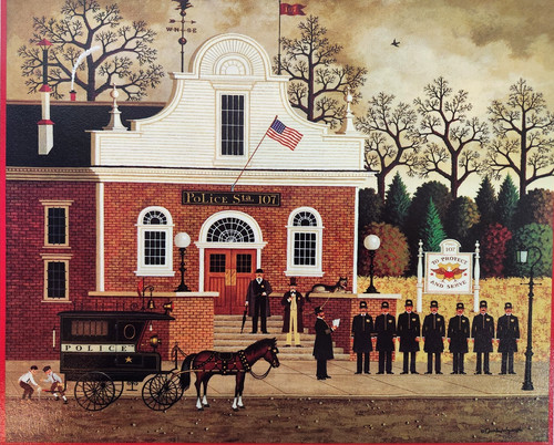 Police station paddy wagon - station,
