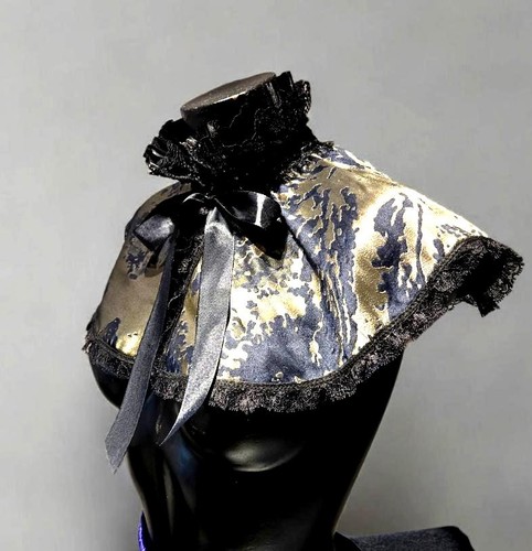 Black gold brocade victorian - gold,