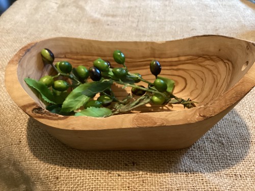 Oval olive wood - wood, serving