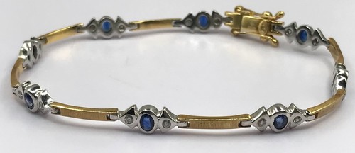 Sapphire and diamond - diamond, bracelet