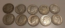 Lot Of 10 Silver Roosevelt