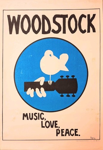 Vintage 1970 woodstock poster - vintage,