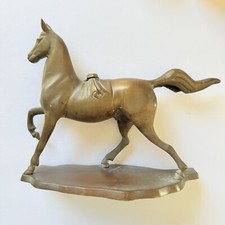 Large Vintage Brass Trotting