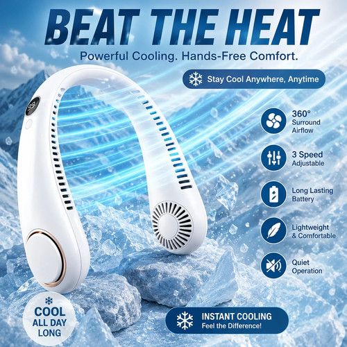 Geepas portable neck fan - portable,