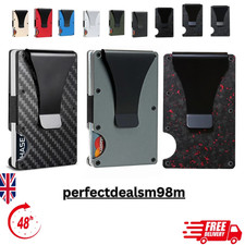 Ridge-Style Titanium Wallet–Slim RFID Blocking Metal Card Holder with Money Clip