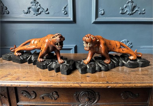 Antique hand carved wooden - hand,