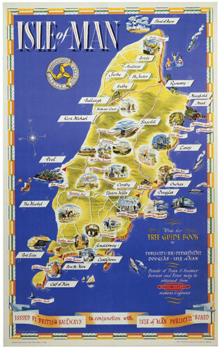 Vintage isle man - man, poster