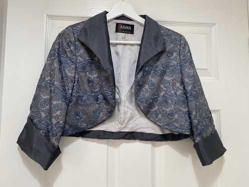 Carina metallic blue grey - metallic, lace