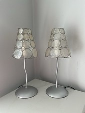 Pair Of Capiz Shell Lamps