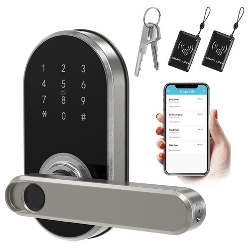 6in1 smart door lock handle - door,