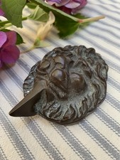 Vintage Cast Iron Lion Head Door Knocker