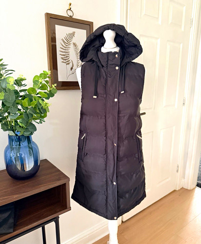 Zara black long hooded - zara,