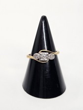 18ct Gold & Plat Diamond Ring