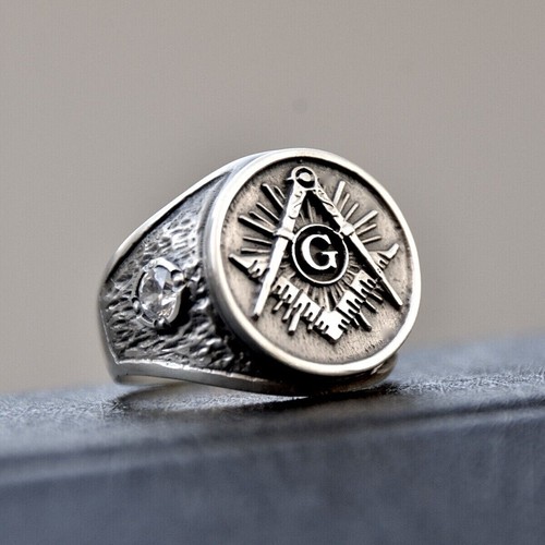 Masonic ring sterling - masonic, silver