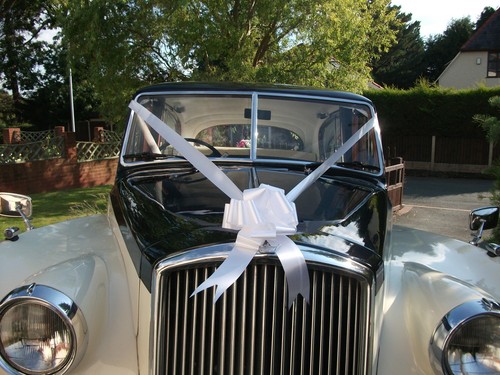 White wedding car - car, decoration
