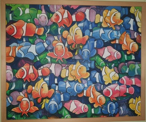 Original framed abstract