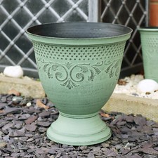Patina Urn Planter Aged Green