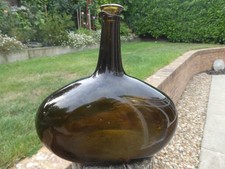 Antique 18th century black glass not sealed Boot wine bottle c 1750  V. G. C.