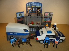 PLAYMOBIL POLICE SET (Car with Lights+Sounds,Police station,Figures,Horse box) 
