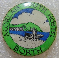 Vintage Morlais Youth Hostel Borth Wales Pin badge