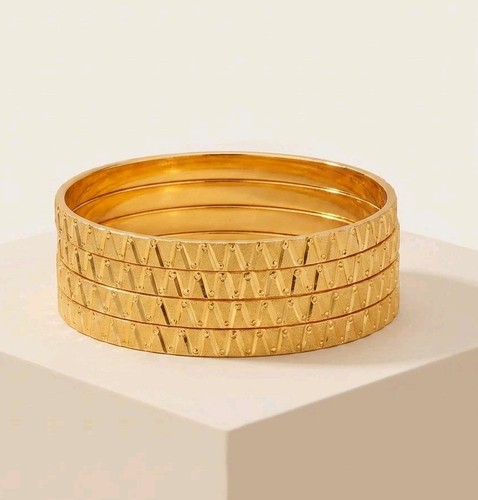 22k gold plated indian bangles - gold,