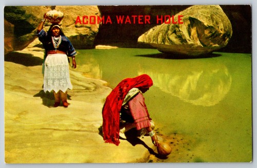 Acoma water hole women - women, jug
