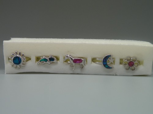 Paua shell rings assorted - 5,