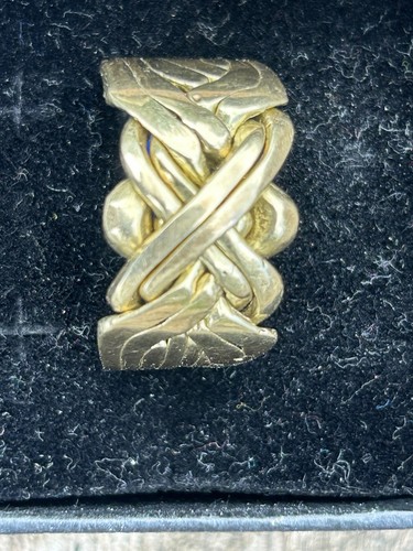 Gold puzzle ring - puzzle, 8