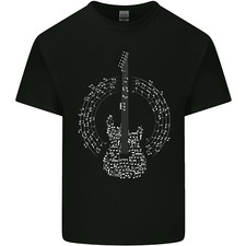 Guitar Notes Electric Guitarist Player Rock Kids T-Shirt Childrens