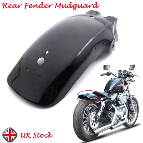 Black rear fender motorcycle - rear,