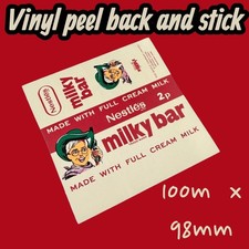 Milky Bar chocolate Vintage Sweet Wrapper Classic Vinyl Sticker dummy Nestles 2p