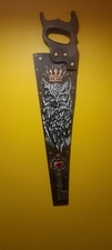 Hand Painted Saw Tattoo Removal OWL Tattoo Parlour Sign Man Cave  One Of A Kind