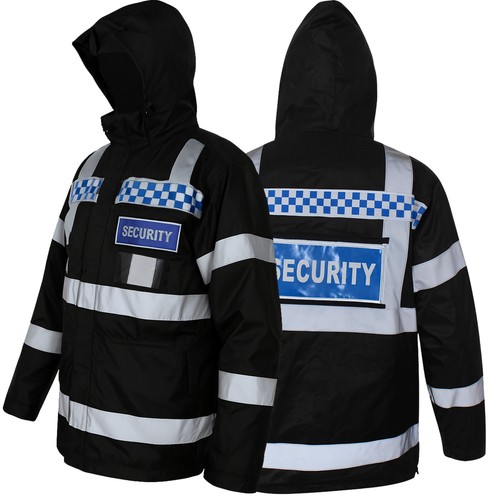 Security rain jacket work - security,
