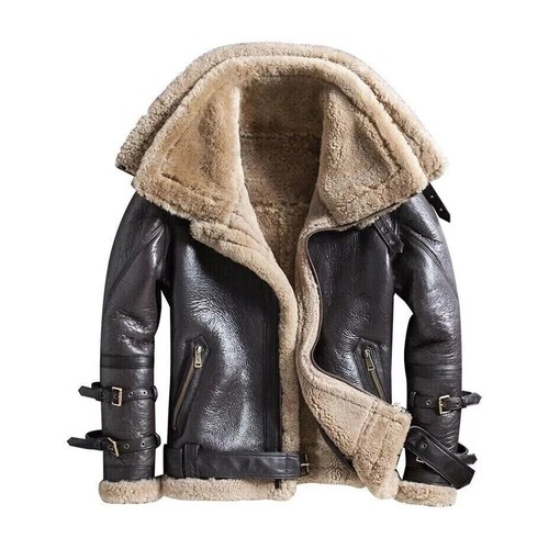 Mens real sheep skin leather - skin,
