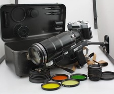 Vintage Zenit-12S Photosniper Complete Outfit W/300mm f4.5 Helios 58, Metal Case